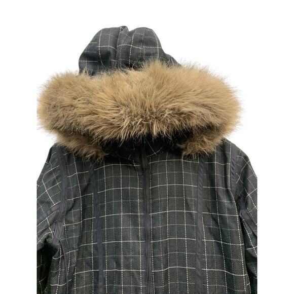 Obeymeyer Women's Dolly Insulated Jacket Black Faux Fur Lined‎ Hood SZ 10 - Picture 2 of 16